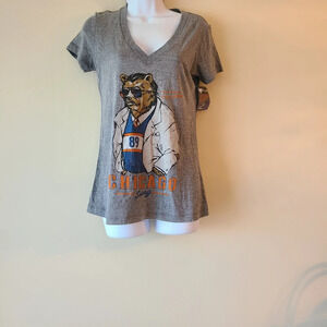 NWT Pro Merch Women's v-neck tee sz.M Chicago  Bears  Mike Ditka